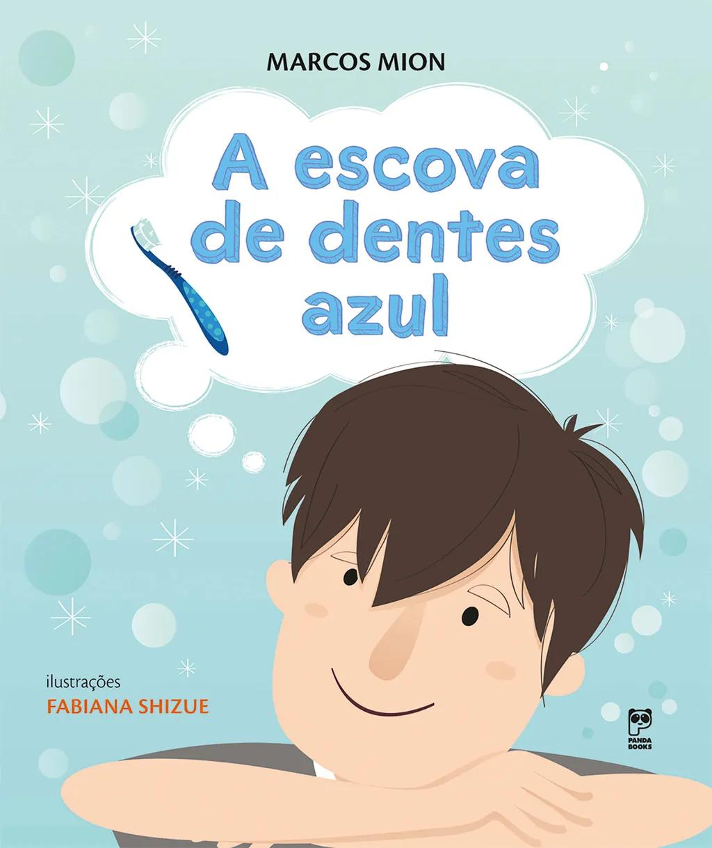 A escova de dentes azul