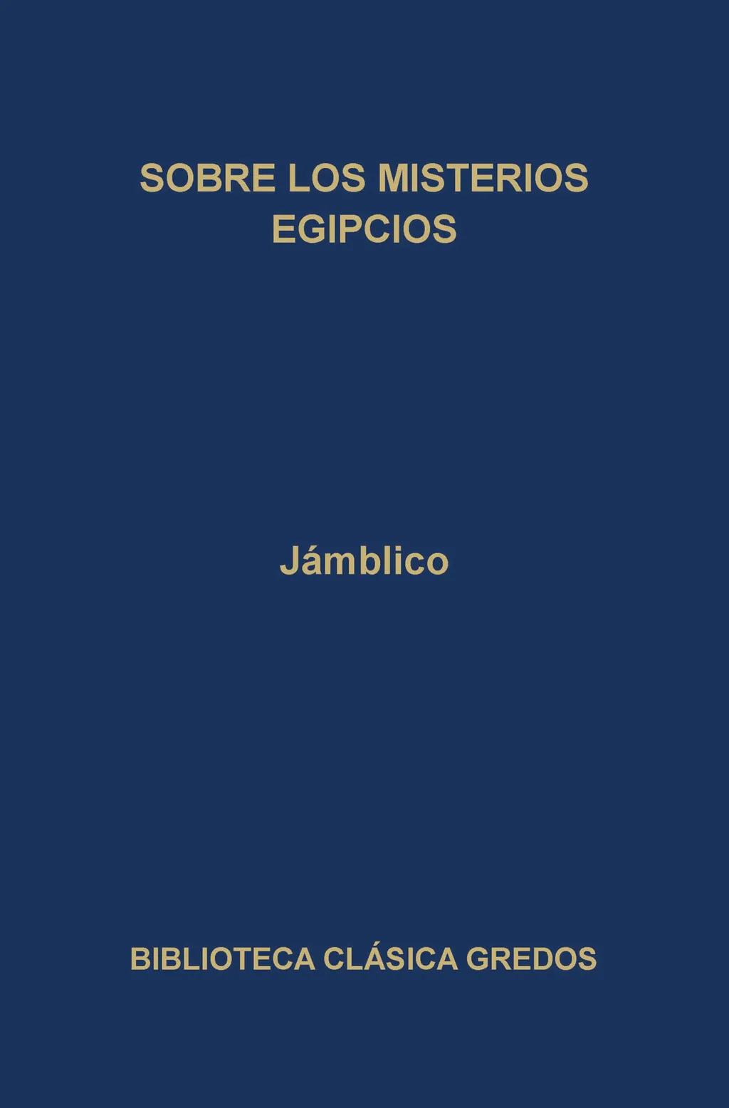 Sobre los misterios egipcios